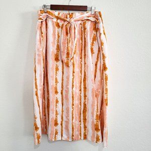 Ann Taylor Watercolor Tie Waist Skirt SZ XL
